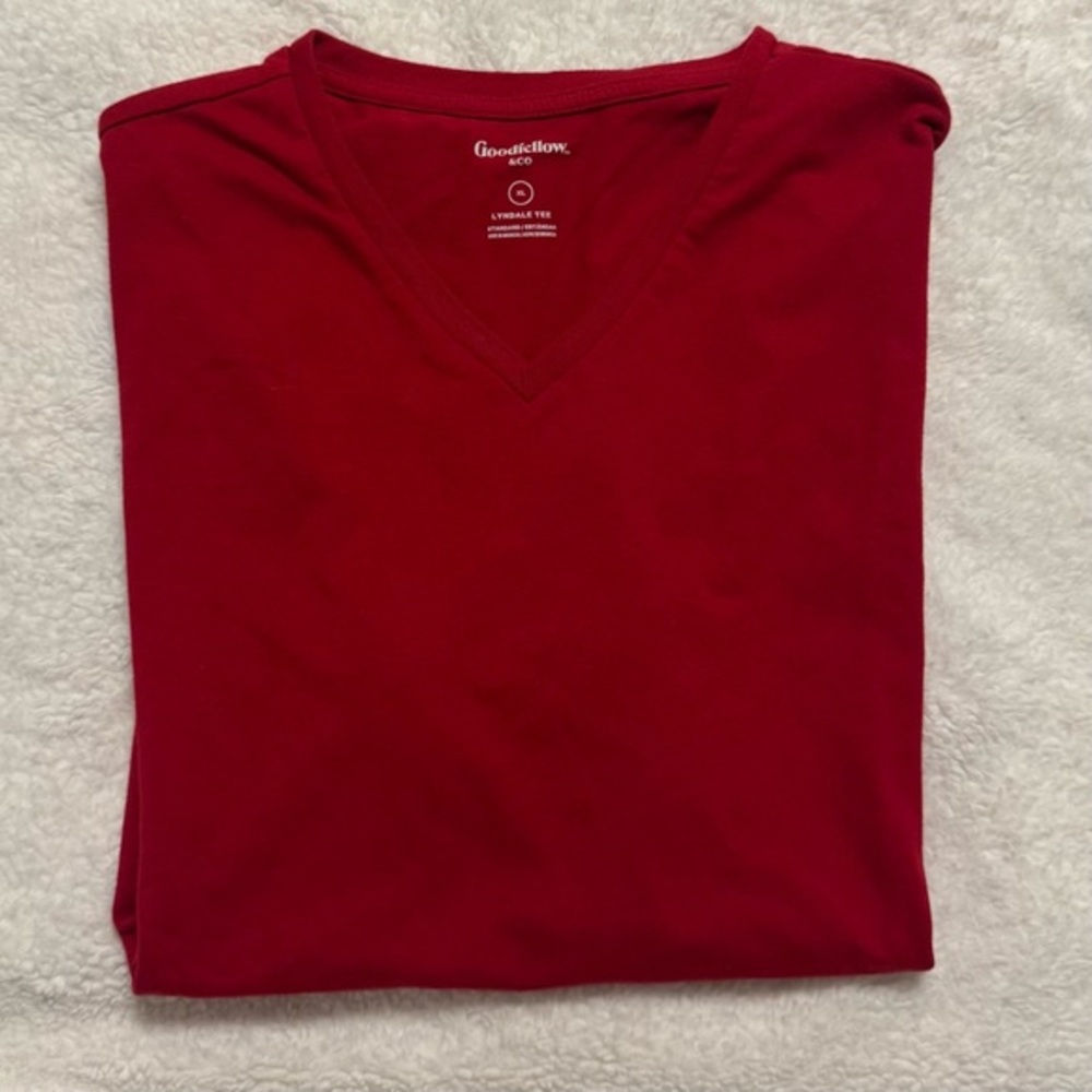 Goodfellow & Co Red Short Sleeve Tee XL Lounge Excellent Condition‎